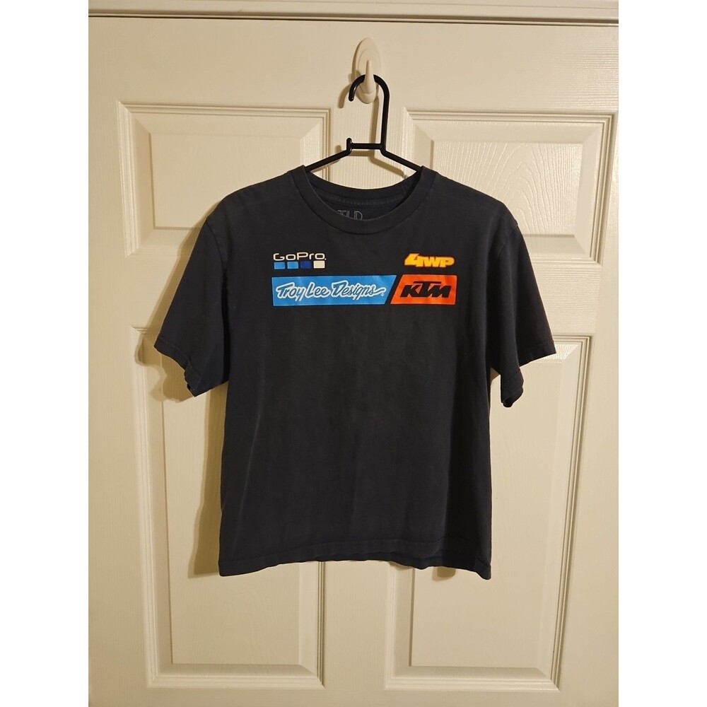 Troy Lee Designs T-Shirt Womens L Large Black Red Bull KTM Racing GoPro Tee